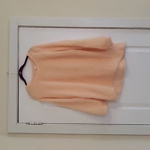 Vicabo, XL, Pastel Orange, Fuzzy Long Sleeve Sweater